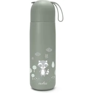 Nuvita Thermos – sticlă termică cu mâner reglabil din silicon, verde salvie, 400 ml