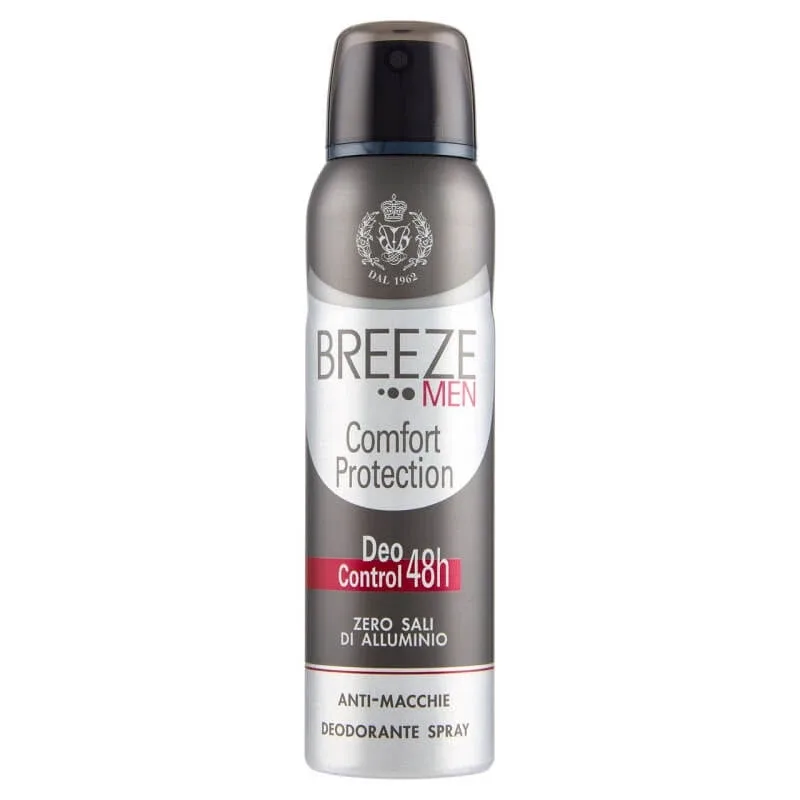 Breeze Comfort Protection Deo Control – deodorant spray cu protecție de 48 de ore, fără pete și fără săruri de aluminiu, 150 ml — preț și oferte