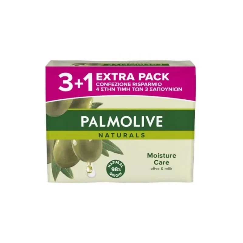Palmolive Naturals - 4 săpunuri cu lapte și măsline, de 90 gr — preț și oferte