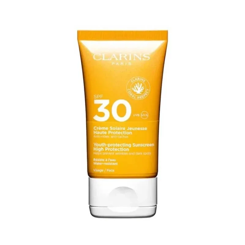 Clarins cremă de protecție solară pentru față SPF 30 Jeunesse Haute Protection, protecție ridicată, 50 ml — preț și oferte