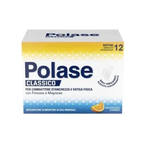 Polase clasic, 12 plicuri efervescente cu aromă de portocală – supliment alimentar cu magneziu și potasiu – promoție