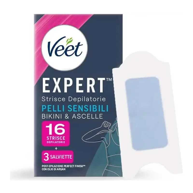 Veet Expert - 16 benzi de epilare pentru zona bikini și axile — preț și oferte