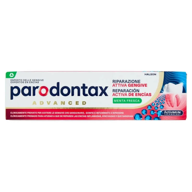 Parodontax Advanced – pastă de dinți pentru refacerea gingiilor și combaterea plăcii dentare, cu aromă de mentă proaspătă, 75 ml — preț și oferte