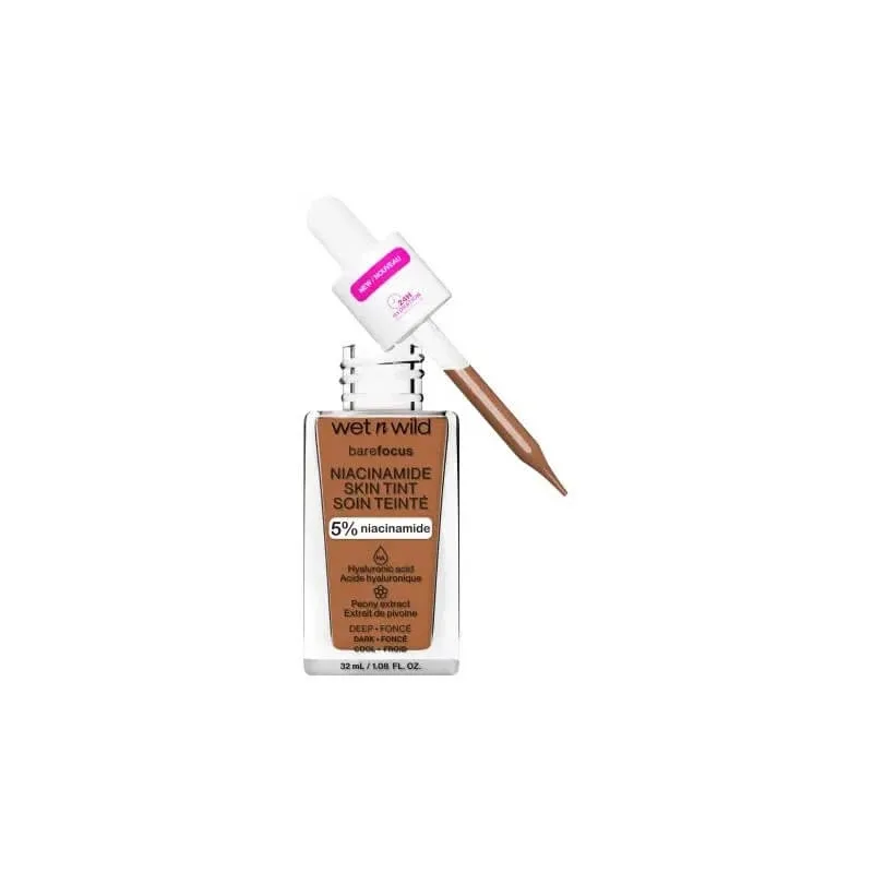 Wet n wild Bare Focus – fond de ten cu niacinamidă – nuanța Deep — preț și oferte