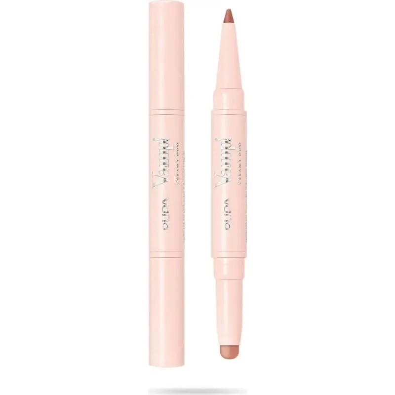 Pupa vamp! creamy duo – creion de buze pentru conturare și ruj strălucitor nr. 003 warm nude — preț și oferte