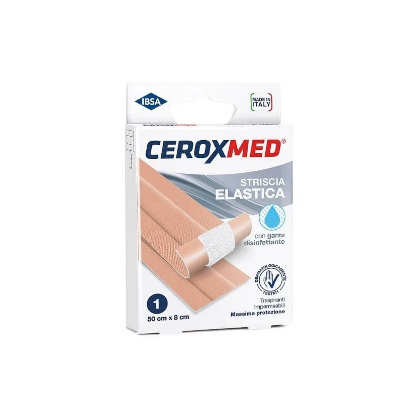 Ceroxmed – bandă elastică cu tifon dezinfectant, 50 cm x 8 cm — preț și oferte
