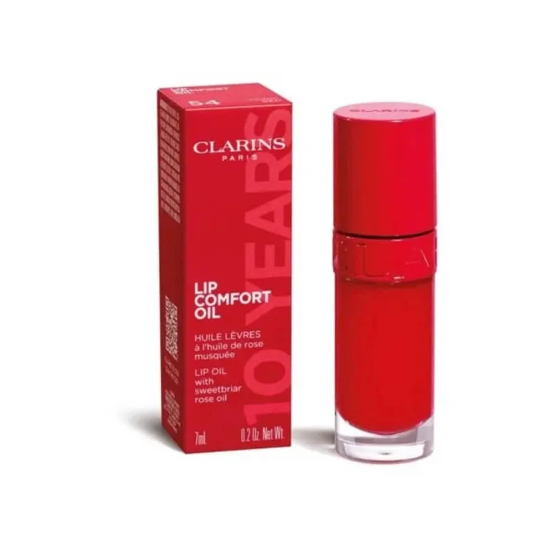 Clarins Lip Comfort Oil, ediția aniversară de 10 ani – ulei pentru buze nr. 54, roșu iconic — preț și oferte