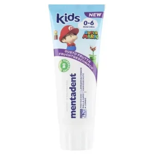 Mentadent Kids – pastă de dinți cu fluor pentru copii cu vârsta între 0 și 6 ani