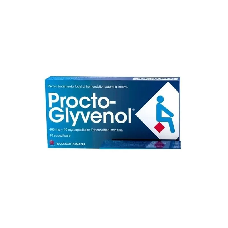 Procto-Glyvenol supozitoare | 10 supozitoare RECORDATI — preț și oferte