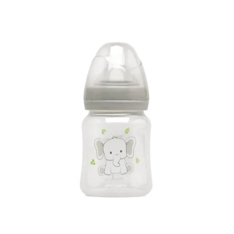 Kiokids Biberon anticolică gri 0+ luni, tetină din silicon cu debit lent, fără BPA, 150 ml — preț și oferte