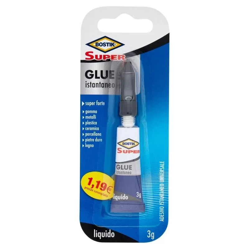 Bostik Super Glue – adeziv lichid instantaneu pentru diverse materiale, cu uscare extrem de rapidă, 3 gr — preț și oferte