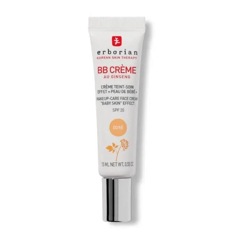 Erborian BB Cream cu ginseng – cremă colorată coreeană cu SPF 20, 15 ml – doré — preț și oferte