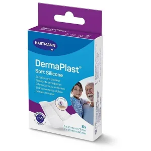 Dermaplast soft silicon - 8 plasturi pentru pielea delicată și sensibilă, 2 dimensiuni