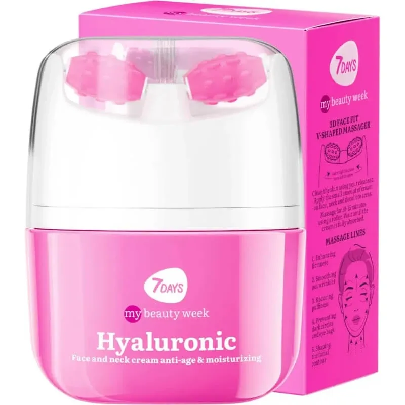 7days Hyaluronic – cremă hidratantă pentru față cu aplicator cu bilă, 40 ml — preț și oferte