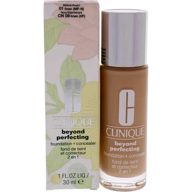 Clinique Beyond Perfecting 2 în 1 – fond de ten și corector – nr. 01 Linen — preț și oferte