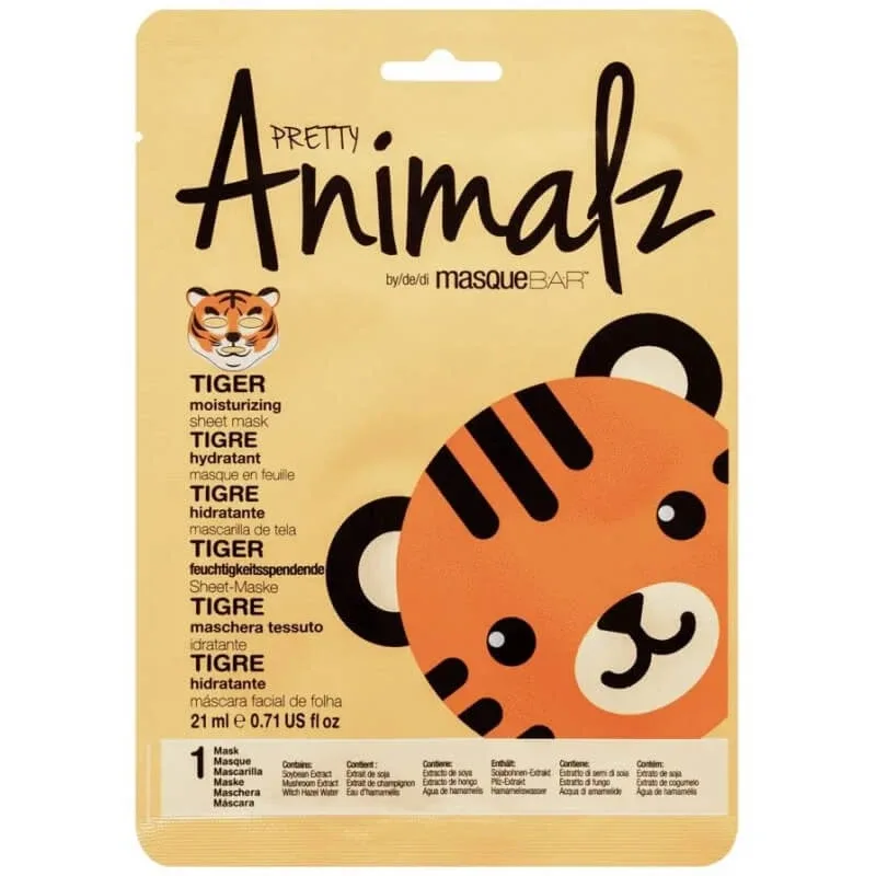 Mască Pretty Animalz cu model de tigru – mască din țesătură hidratantă — preț și oferte