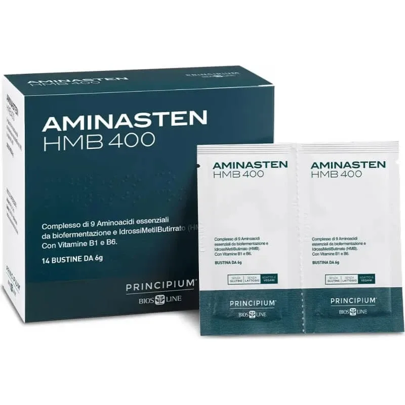 Principium Aminasten HMB 400 – supliment alimentar pentru oboseală și epuizare, 14 plicuri — preț și oferte