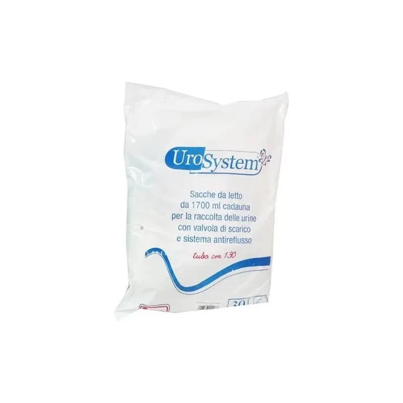 Urosystem – 30 de pungi de pat cu tub de 130 cm, prevăzute cu supapă de evacuare și sistem anti-reflux — preț și oferte