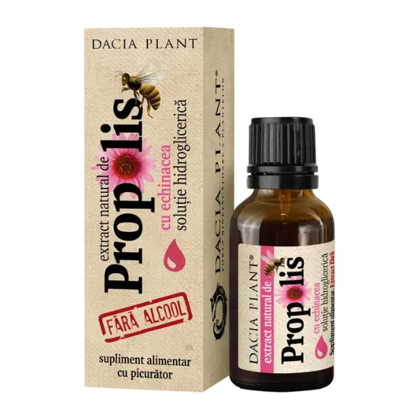 Propolis cu Echinacea fara alcool cu picurator, Dacia Plant | 20 ml — preț și oferte