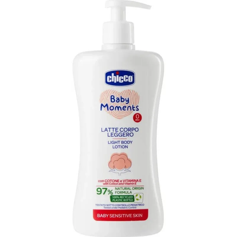 Chicco Baby Moments – loțiune ușoară pentru corp 500 ml — preț și oferte