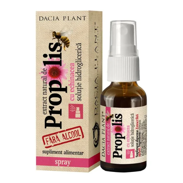 Propolis cu Echinacea fara alcool spray, Dacia Plant | 20 ml — preț și oferte