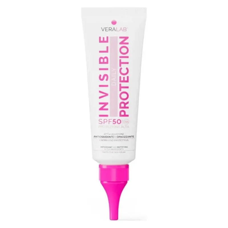 Veralab Cremă solară pentru față SPF 50, protecție zilnică invizibilă, cu ingrediente active matifiante, protecție ridicată, 50 ml — preț și oferte