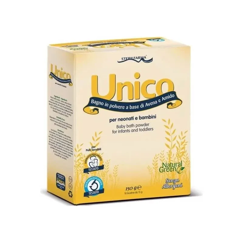 Sterilfarma Unico – produs de baie pentru nou-născuți și copii, 10 plicuri a câte 15 g — preț și oferte