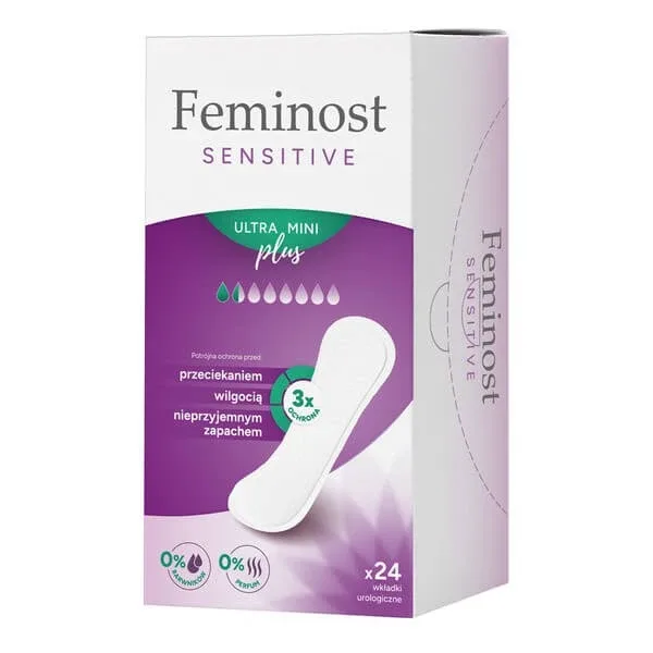Feminost Sensitive, tampoane urologice, Ultra Mini Plus, 24 buc. — preț și oferte