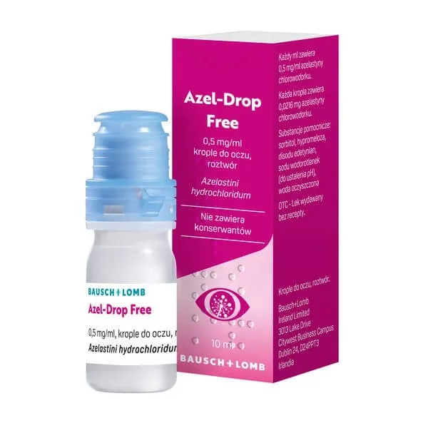 Azel-Drop Free, 0,5 mg/ml, picături oftalmice, 10 ml, flacon. — preț și oferte