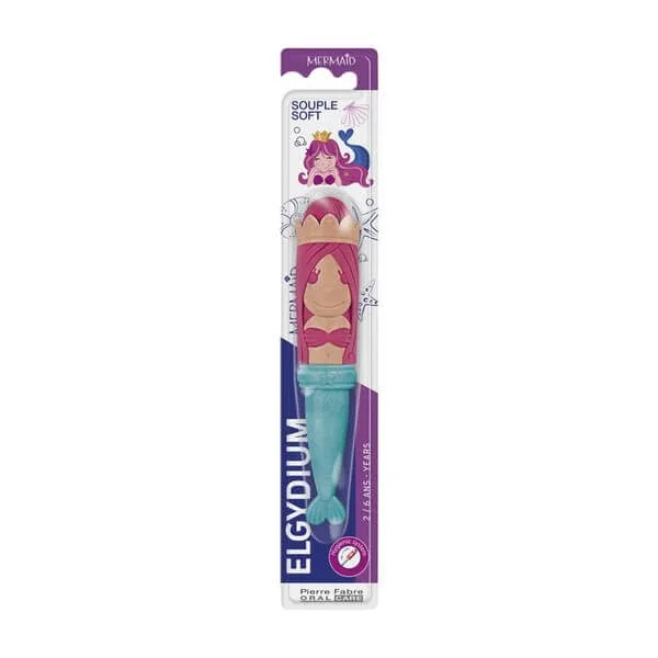 Elgydium Mermaid, periuță de dinți „Sirena”, pentru copii între 2 și 6 ani, 1 buc. — preț și oferte