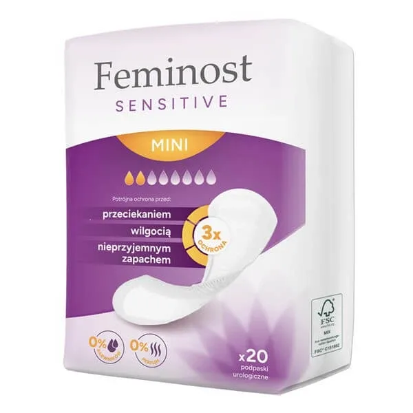 Feminost Sensitive, tampoane urologice, Mini, 20 buc. — preț și oferte