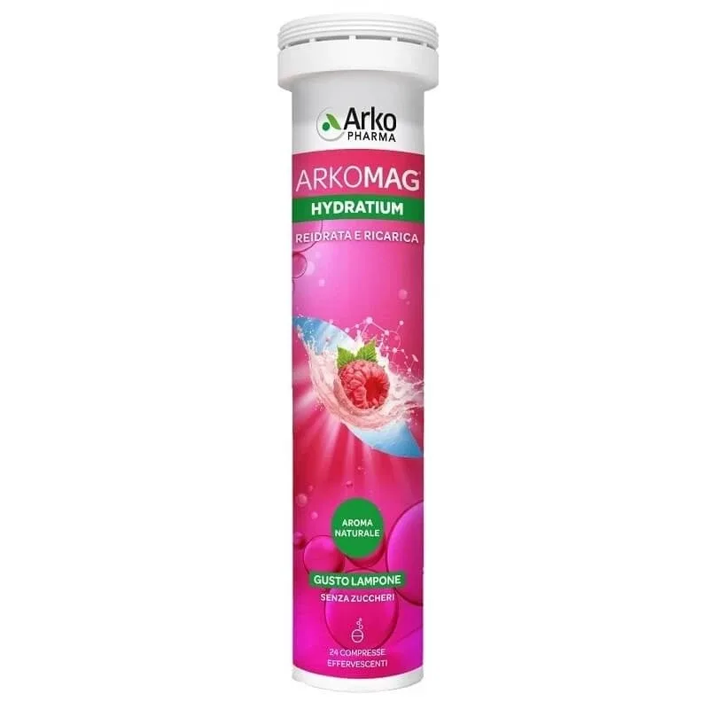 Arkomag Hydratium rehidratează și reîncarcă cu aromă de zmeură, 24 de comprimate efervescente — preț și oferte
