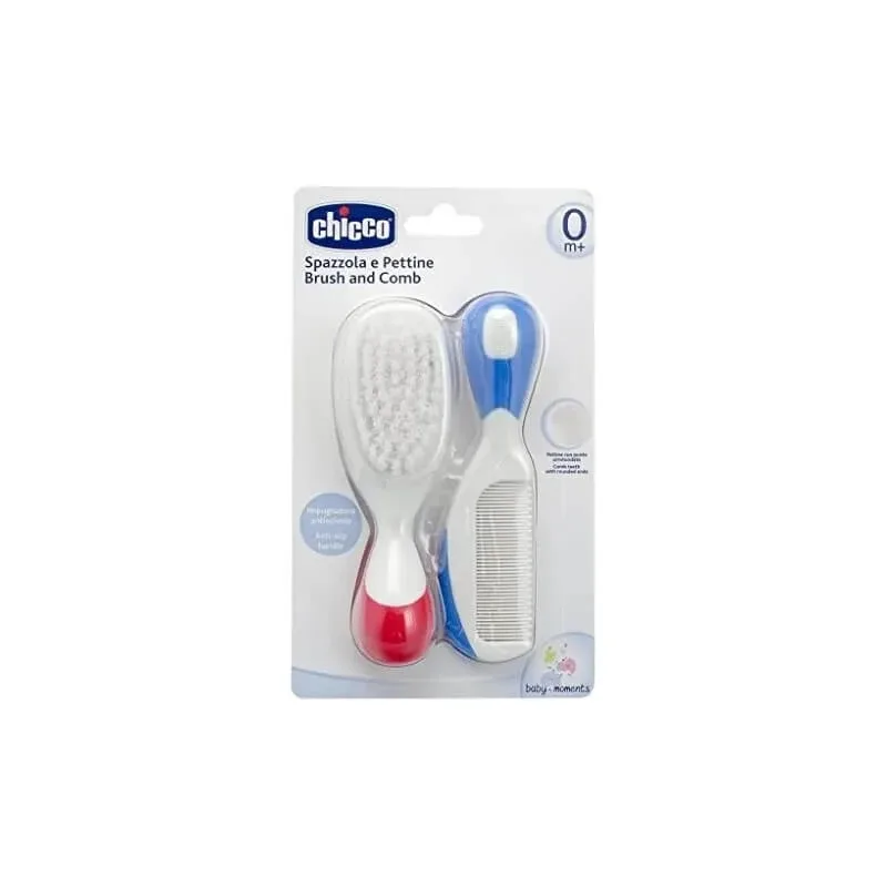Chicco perie din nailon și pieptene 0 luni+ — preț și oferte