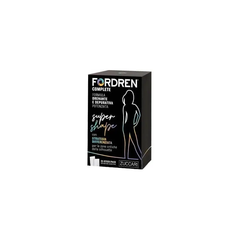 Zuccari Fordren Complete Supershape 25 stick-uri de 10 ml – supliment alimentar pentru drenajul lichidelor (cutie îndoită) — preț și oferte