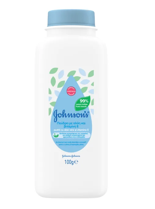 Pudra cu aloe vera si vitamina E, Johnsons Baby | 100 g — preț și oferte