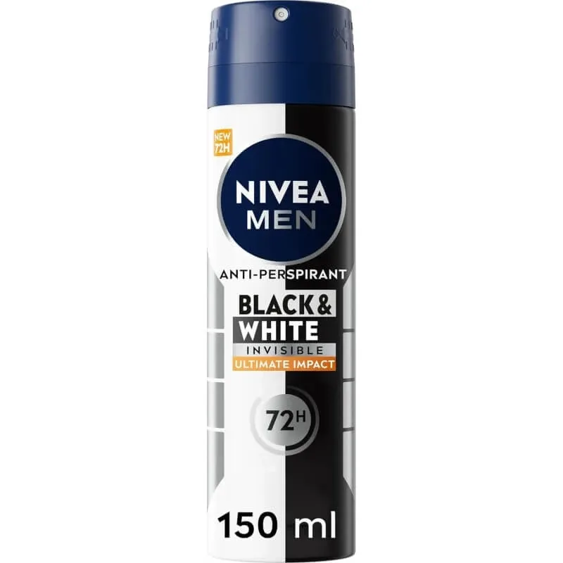 Nivea Men Black &amp; White Invisible – deodorant antiperspirant sub formă de spray, 150 ml — preț și oferte