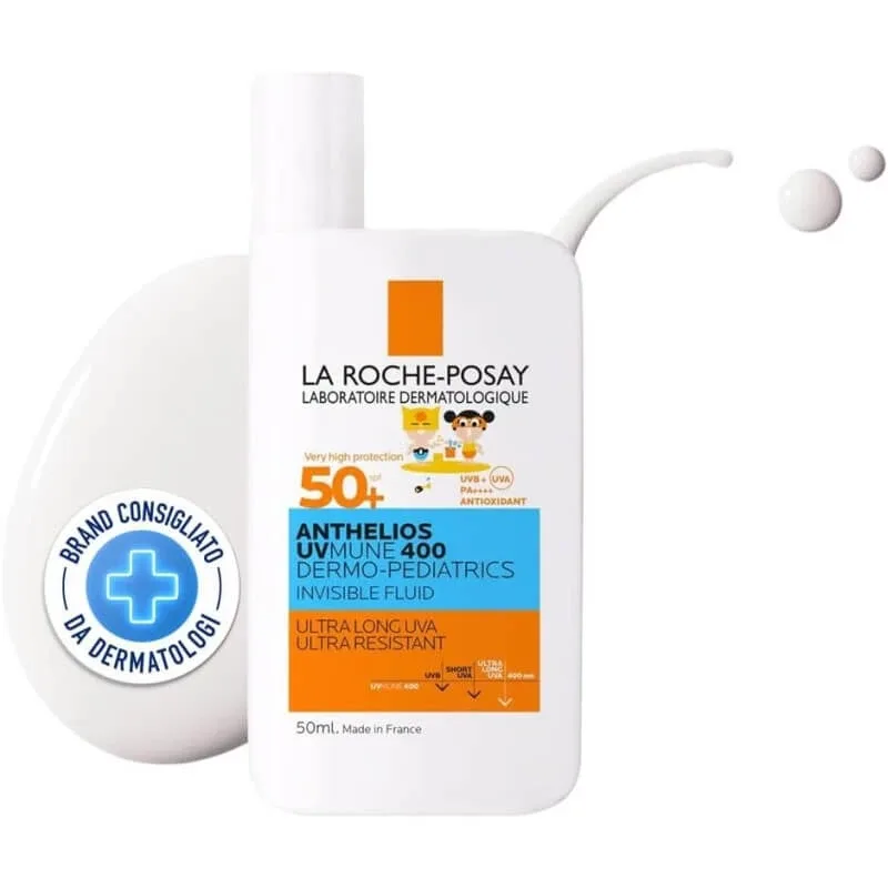 La Roche-Posay, cremă solară pentru copii cu SPF 50+, invizibilă, Anthelios UVMune 400, Dermo-Pediatrics, protecție foarte ridicată, 50 ml — preț și oferte