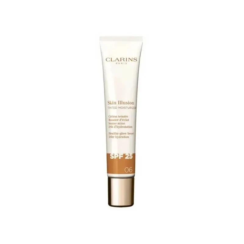 Clarins Skin Illusion Tinted Moisturizer – cremă hidratantă colorată cu SPF 25, nr. 06 — preț și oferte