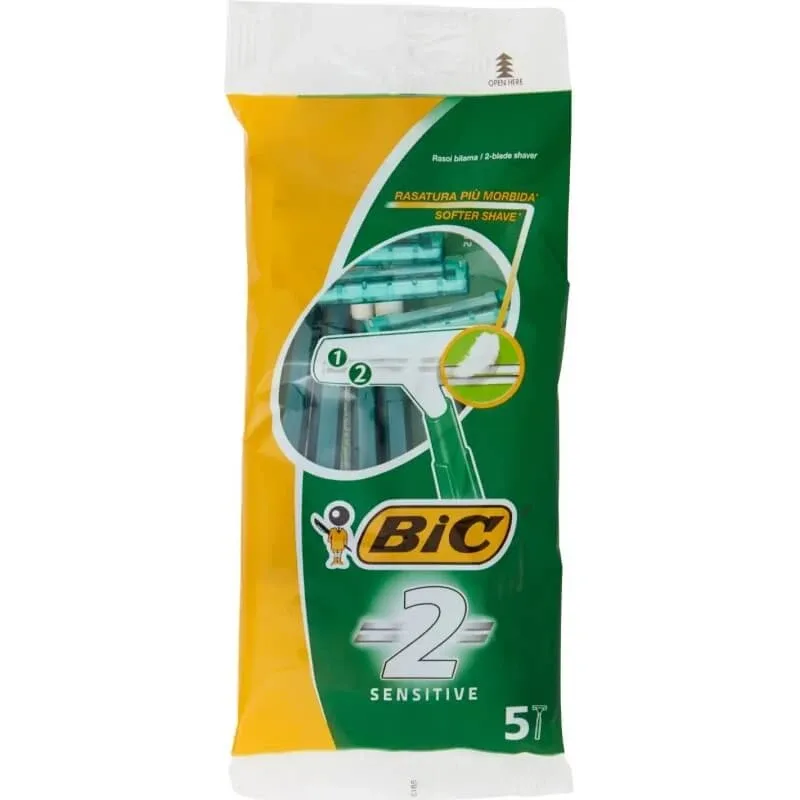 Bic 2 sensitive – 5 aparate de ras de unică folosință cu două lame, pentru un bărbierit mai delicat — preț și oferte
