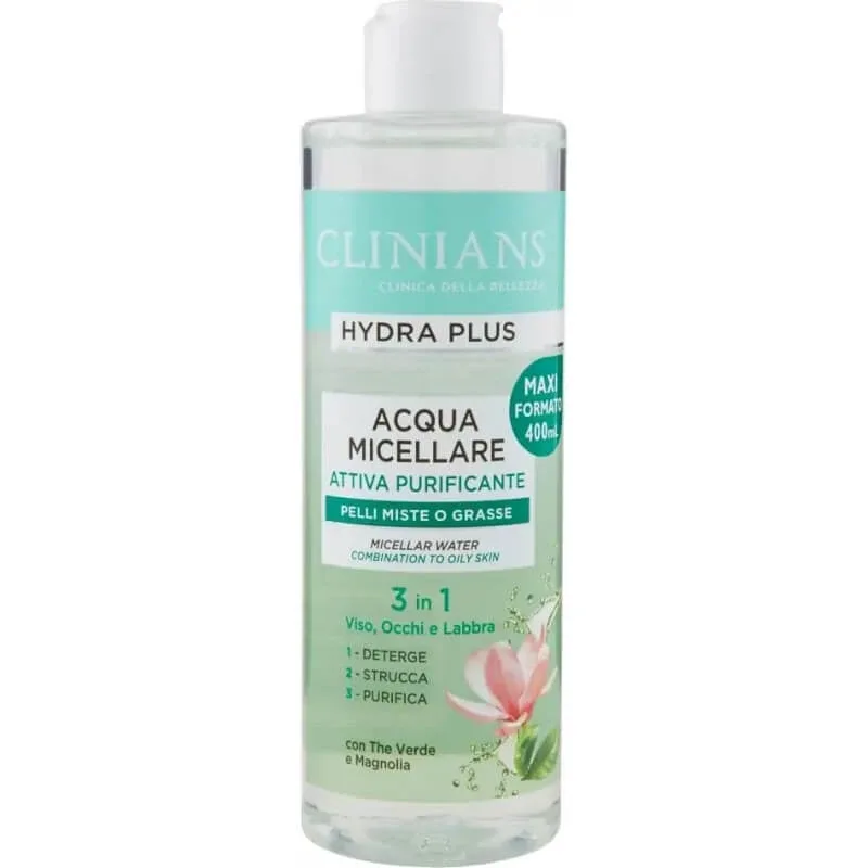 Clinians Hydra plus - apă micelară pentru ten mixt sau gras, 400 ml — preț și oferte