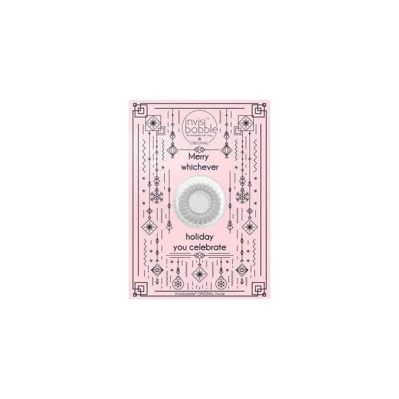 Invisibobble – Felicitare de Crăciun originală – 1 elastic de păr din silicon – Sărbători fericite — preț și oferte