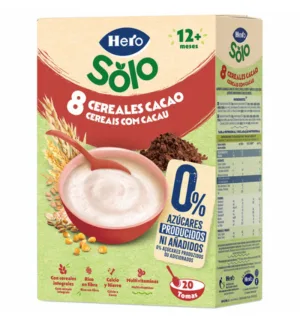 Pudra instant 8 cereale cu cacao 12+ luni, Hero | 340 g