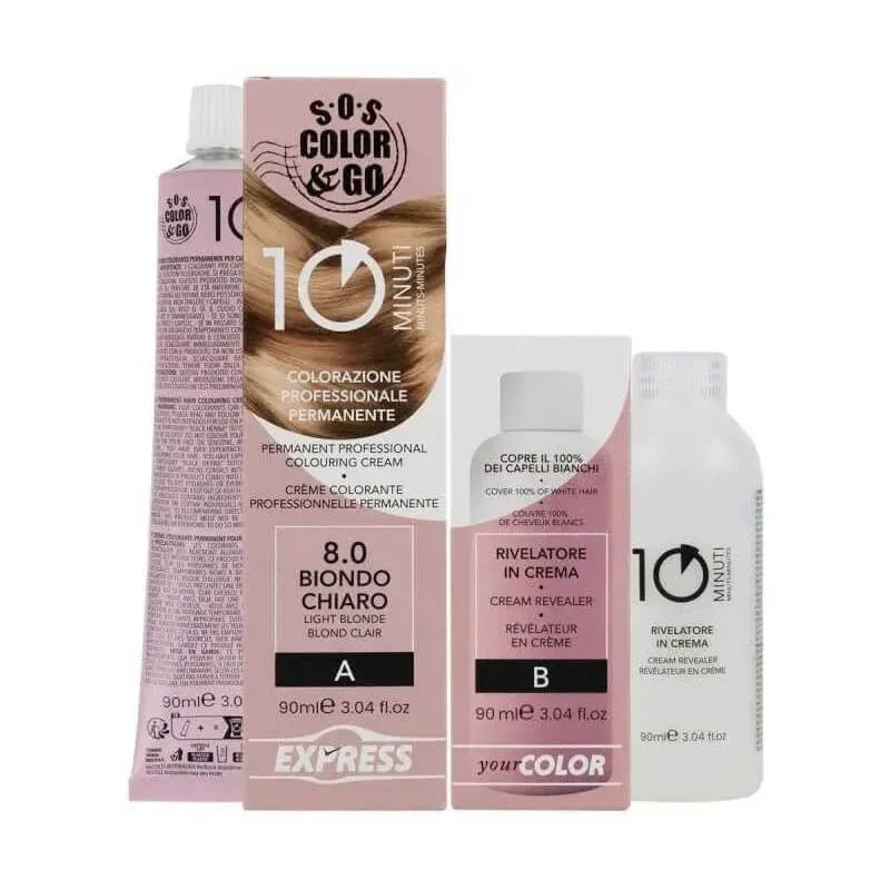 Alama Sos color&amp;go – vopsea permanentă nr. 8.0 blond deschis — preț și oferte