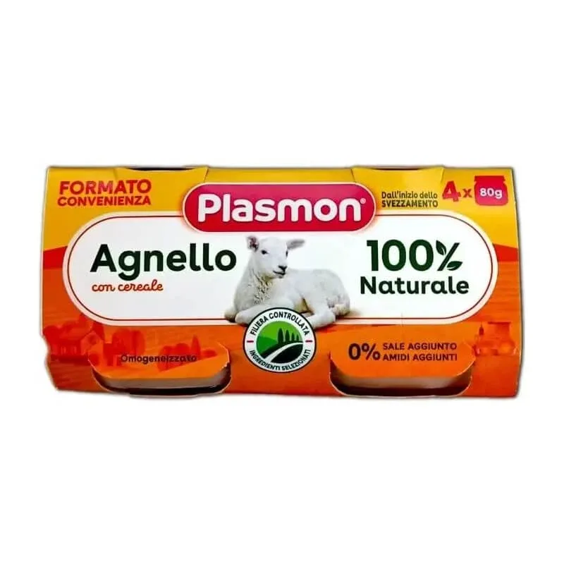 Plasmon, mâncare omogenizată pentru miei, 4 x 80 g — preț și oferte