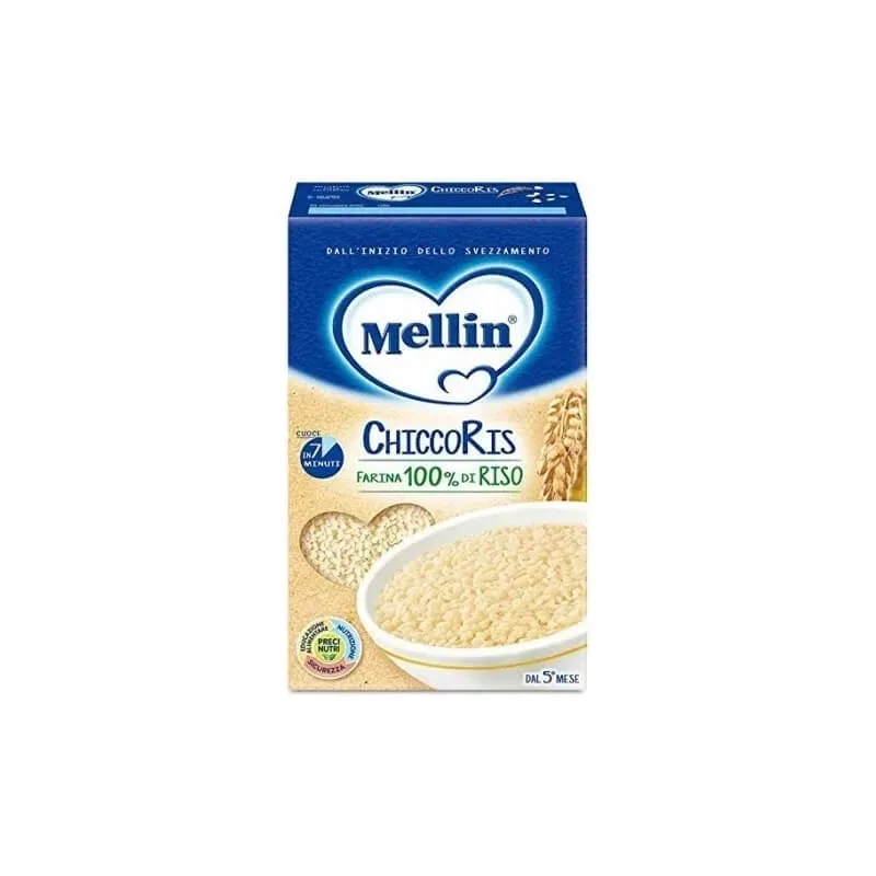 Mellin Chiccoris - făină de orez pentru primele mese ale bebelușului, 320 g (ambalaj deteriorat) — preț și oferte