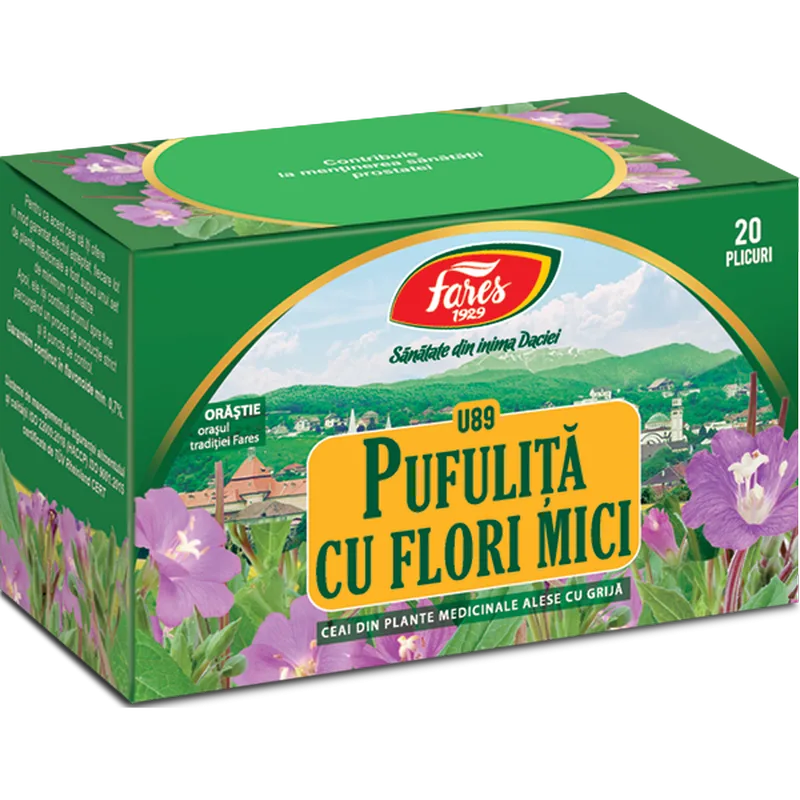 Pufulita cu flori mici, iarba, U89, ceai la plic, Fares | 20 plicuri — preț și oferte