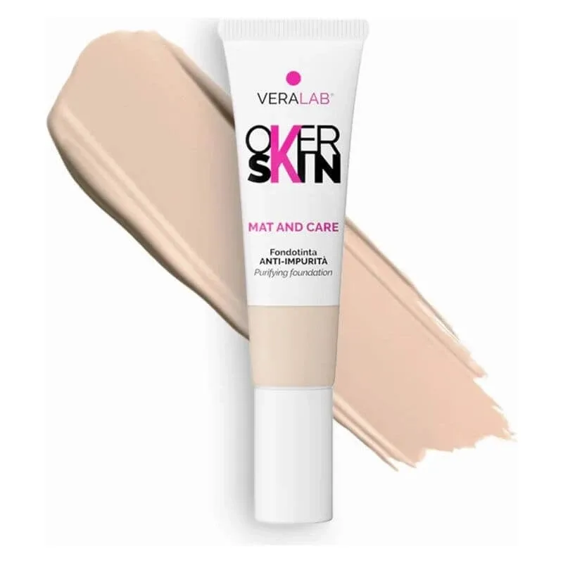 Veralab Overskin mat and care – fond de ten anti-imperfecțiuni nr. 01 porcelain — preț și oferte