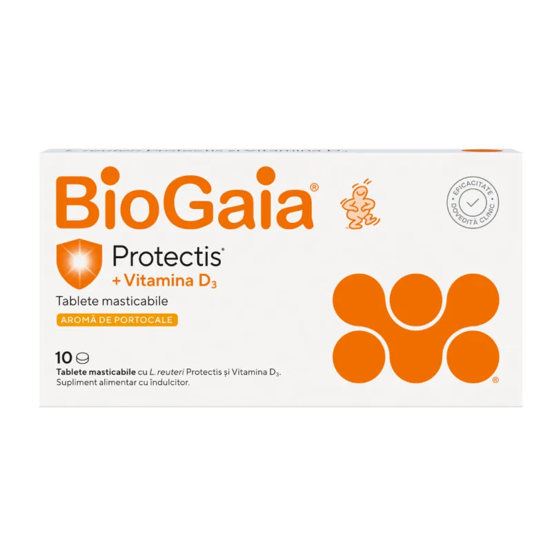 ProTectis cu Vitamina D3 800 UI, 10 tablete masticabile, BioGaia EWOPHARMA — preț și oferte