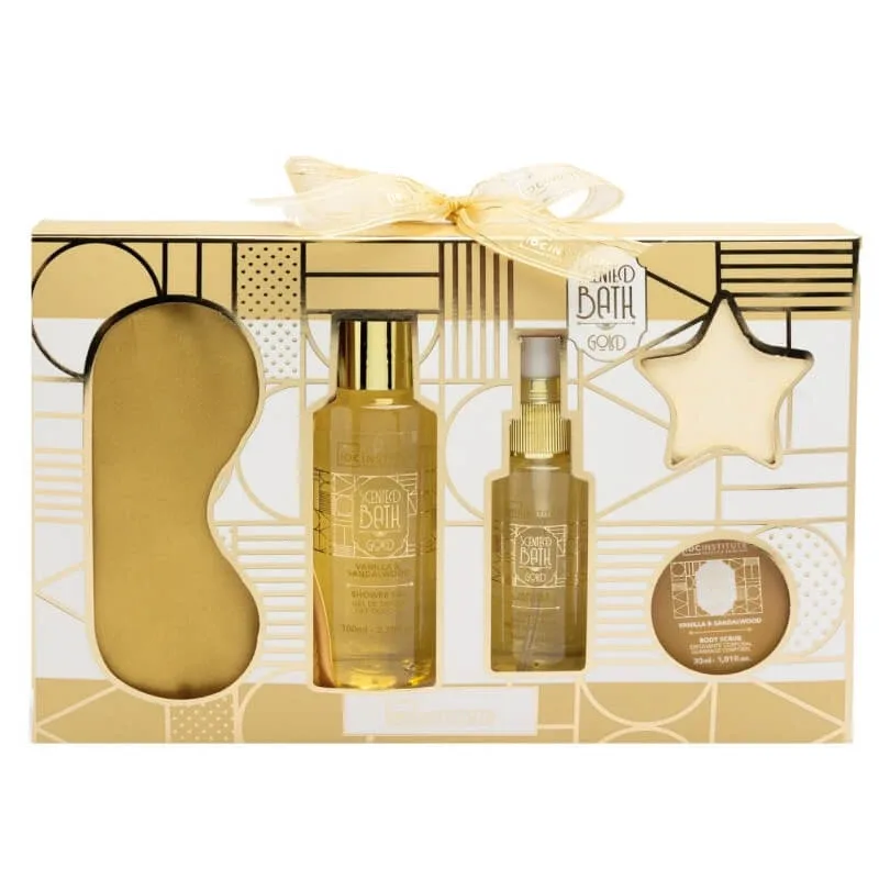 Idc Institute – Set de baie parfumat „Gold Relax Essentials” – ritual de bunăstare și relaxare — preț și oferte