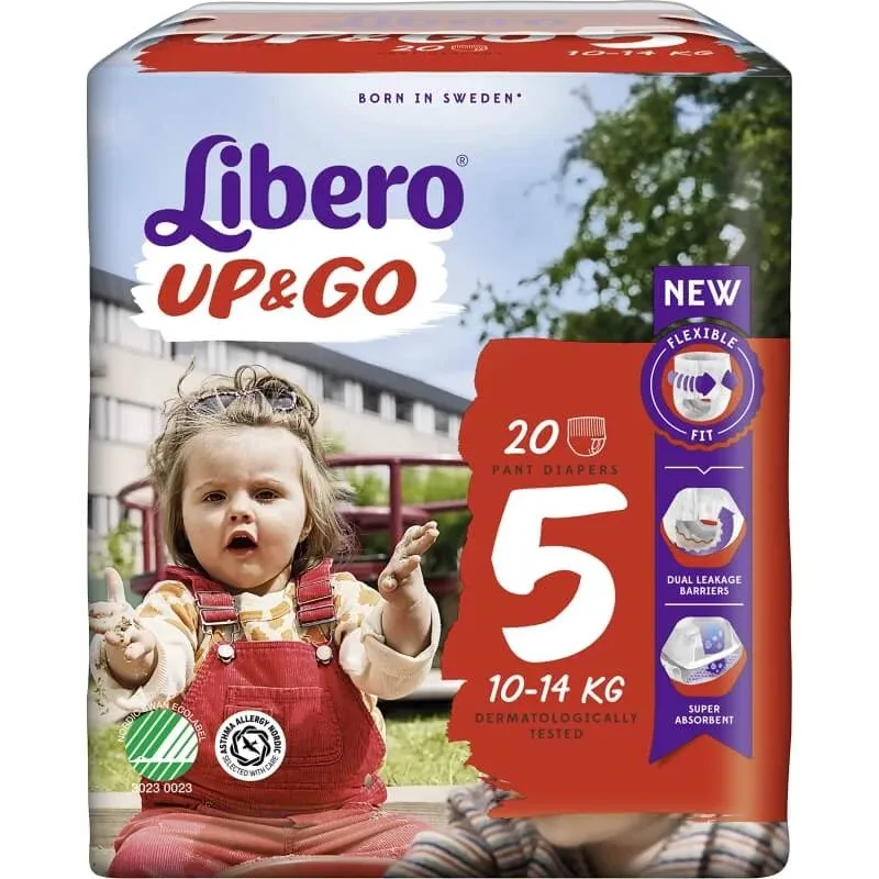 Libero Up&amp;go scutece mărimea 5 (10-14 kg) 1 pachet de 22 de scutece — preț și oferte